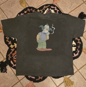 🔥🔥Y2K 3 Eyed Krusty The Clown Baggy Tee Size XL 🔥🔥
